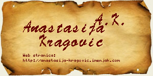 Anastasija Kragović vizit kartica